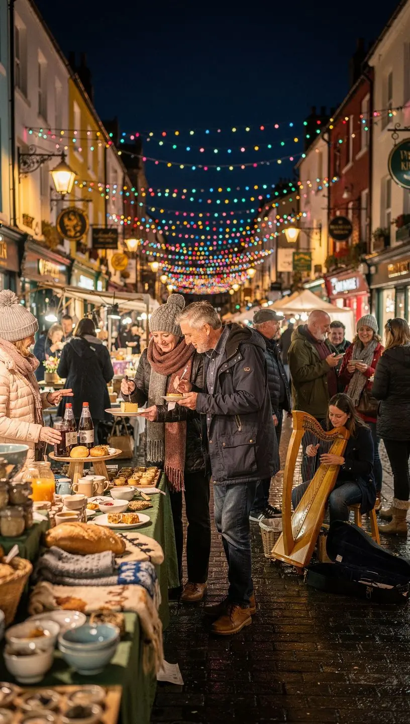 Mature audience enjoying music festival atmosphere.
